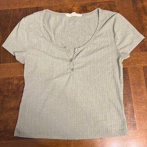 XS Sage green top